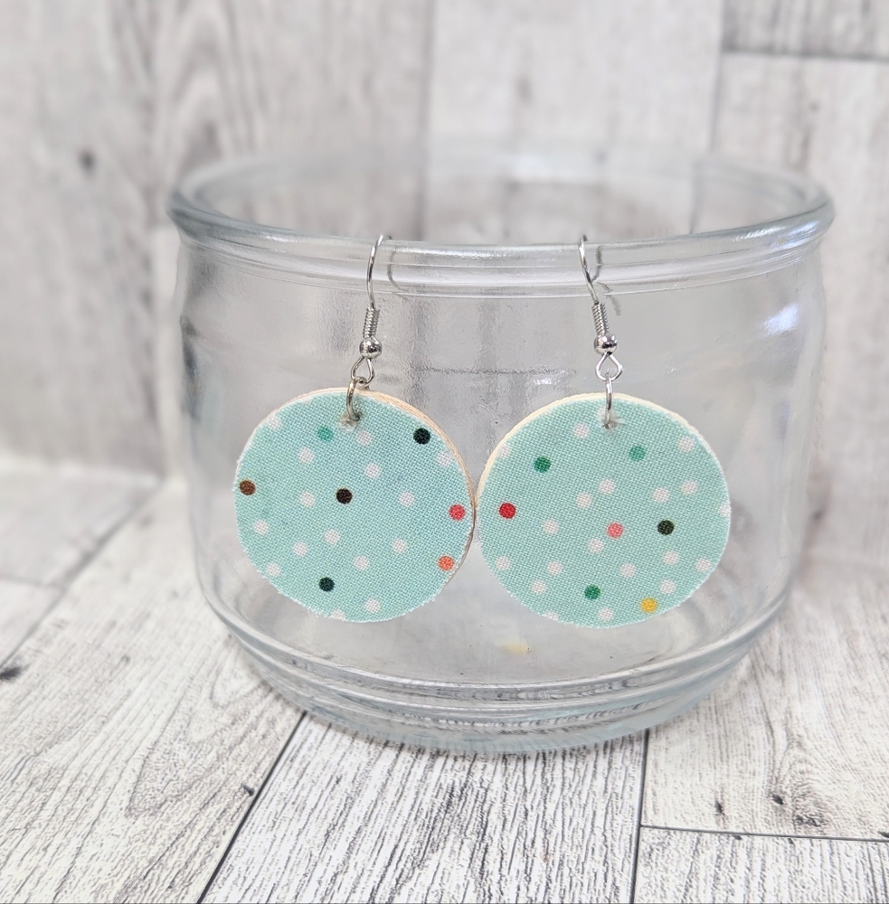 Earrings Handmade Polka Dot Design